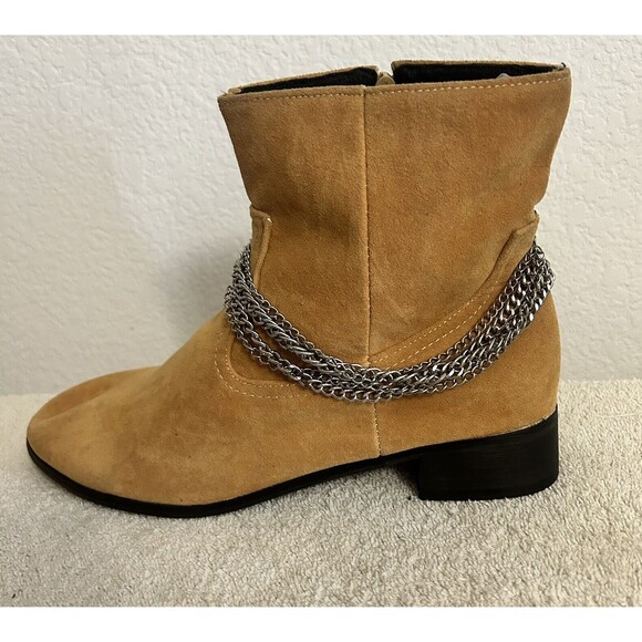 Black and Street Handmade Men\'s 44 US 10 Wedge Leather Silver Chain Tassel Boots main image 5